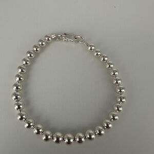 Elegant Silver Beaded Bracelet